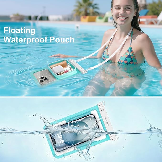 Niveaya 2 Pack IPX8 Waterproof Phone Pouch, Large Space Cell Phone Pouch - Image 2