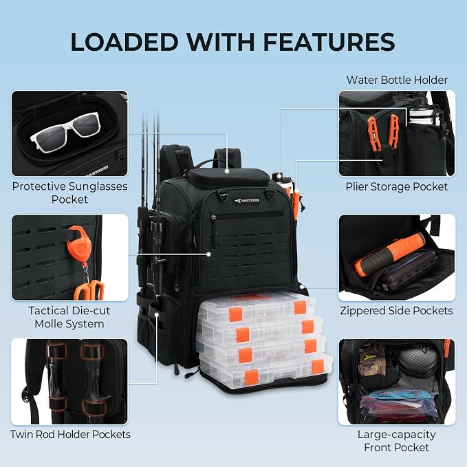 KastKing Bait Boss Fishing Tackle Backpack - Image 3