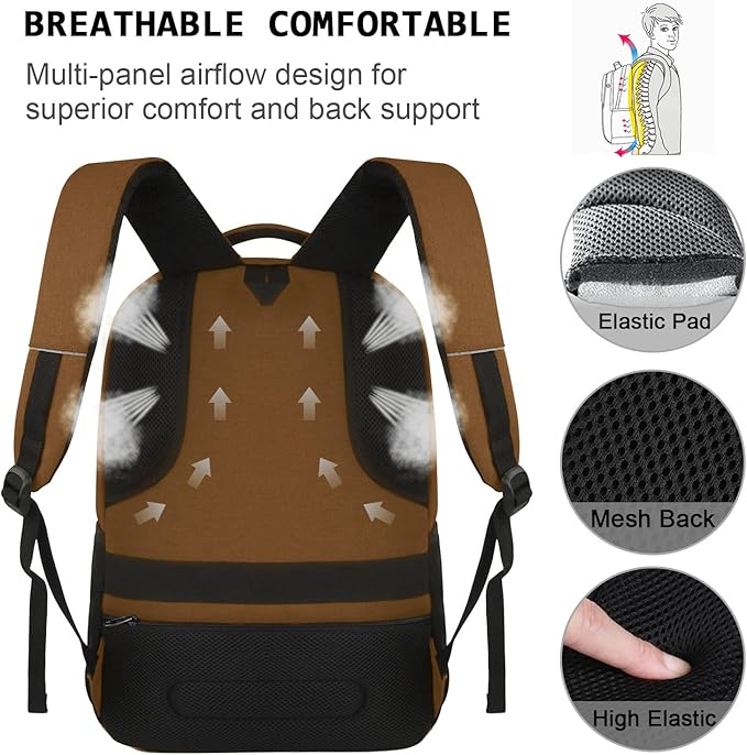 Volher Laptop Backpack, Business Travel Anti Theft Slim Durable Laptops Backpack - Image 5