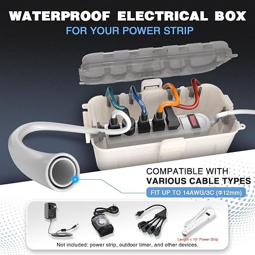 Flemoon Medium Outdoor Electrical Box Waterproof - Image 2
