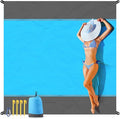 EASYFUN Beach Blanket Sandproof Oversized, Portable Picnic Mat by Unknown