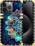 Compatible with iPhone 16 Pro Case, Starry Sky Colourful Mandala Luxury Golden by Unknown