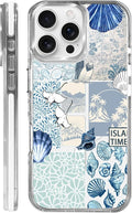 Case for iPhone 16 Pro, Sea Life Ocean Waves Seashell Collage Phone Case by Toulas