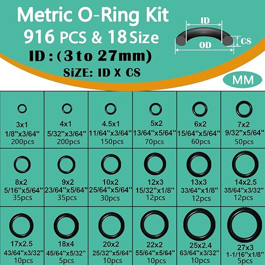 XBVV 37 Size 1075 Pcs Faucet Washers & O-Rings Kit & Plumbing Gasket 3-in-1 - Image 4