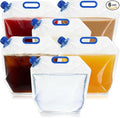 AVLA 6 Pack Collapsible Water Container Bag, 1.5 Gal Clear Plastic Foldable by AVLA
