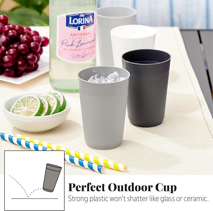 US Acrylic Newport 10 ounce Unbreakable Plastic Stackable Juice Tumblers in - Image 5