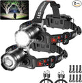 High Lumen Rechargeable Headlamp, Super Bright Head Lamp, 90°Angle Head Lights by LNRYY