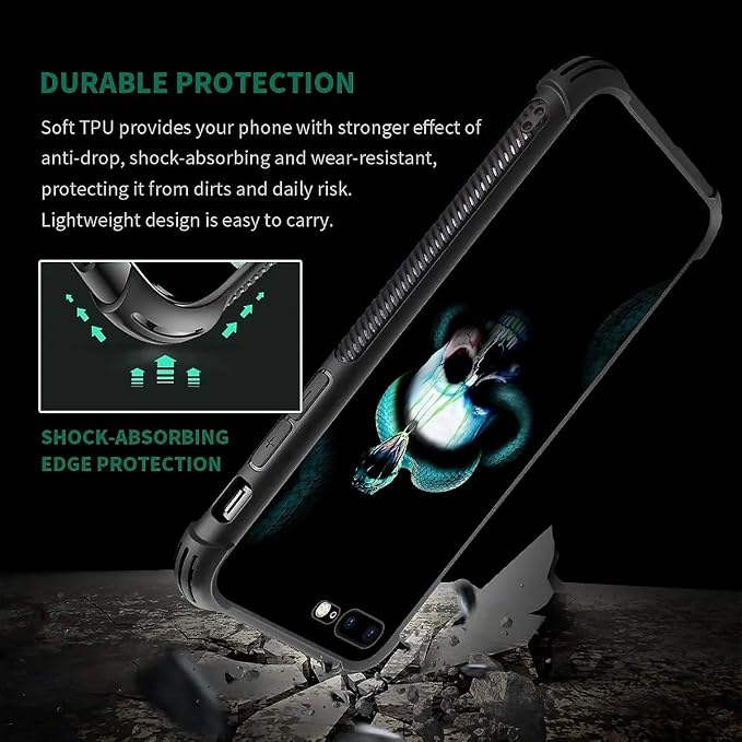 for iPhone 7 Plus/8 Plus Case, Skeleton Winding Snake Pattern Graphic Design - Image 3