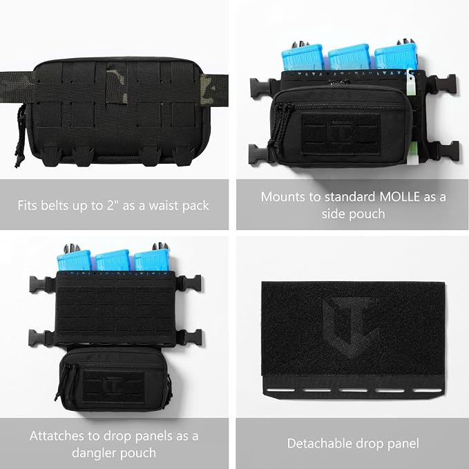 Tactical Admin Pouch Laser Cut MOLLE EDC Tool Organizer - Image 5