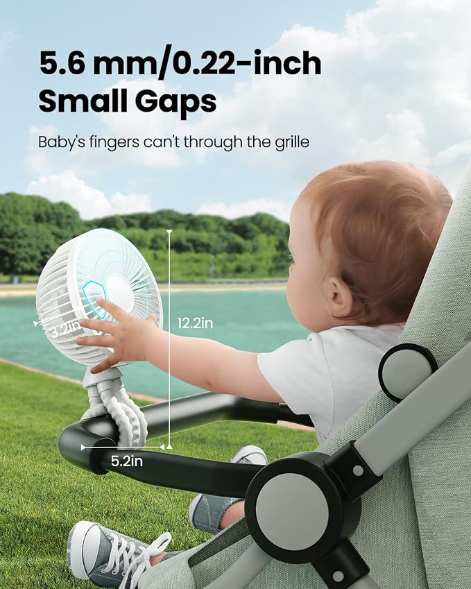 Gaiatop Oscillating Baby Stroller Fan - Image 3