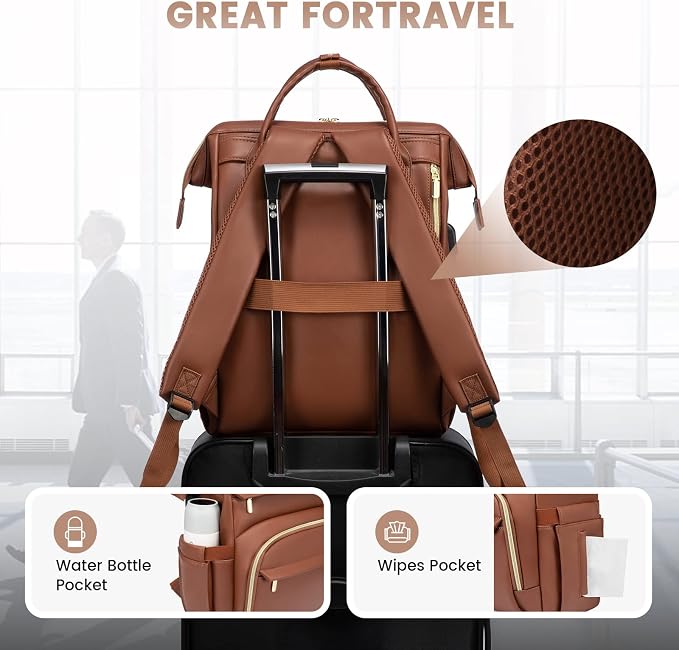 LOVEVOOK Leather Laptop Backpack - Image 5