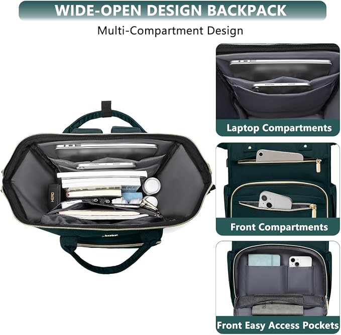 Focdod Laptop Backpack for Women Work Bags - Image 2