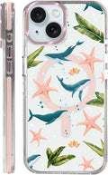 Case for iPhone 13/14, Sealife Whale Ocean Wildlife Clear Phone Case Design，for by Toulas