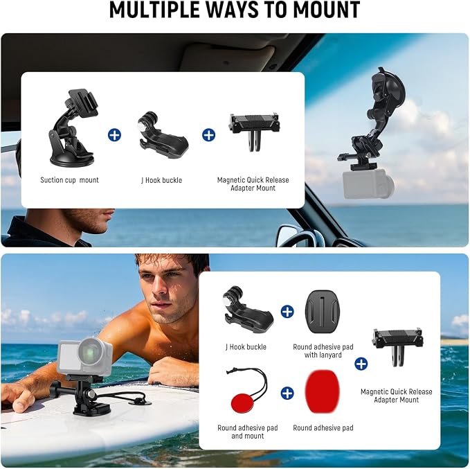 NEEWER 35 in 1 Action Camera Pro Accessories Kit Compatible - Image 5