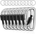 sprookber 3" Locking Carabiners | Keychain Carbineers D Ring Key Clip Spring by Sprookber