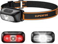 SuperFire Rechargeable Headlamp, 1.76 oz Ultra-Lightweight LED Running Headlamp by SuperFire