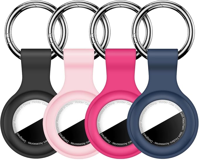 Linsaner Holder for AirTag 2nd Gen & 1st Gen, Silicone Case Keychain Key Ring by Linsaner