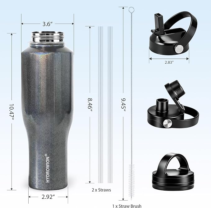 HYDROWION Water Bottle Stainless Steel, Vacuum Insulated Leak Proof Tumbler 32oz - Image 5