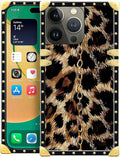 Compatible with iPhone 14 Pro Case, Seamless Gold Chain Leopard Luxury Golden by Unknown