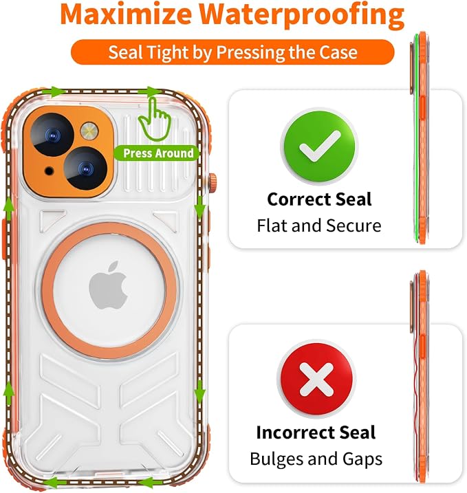 for iPhone 15 Waterproof Case Compatible - Image 7