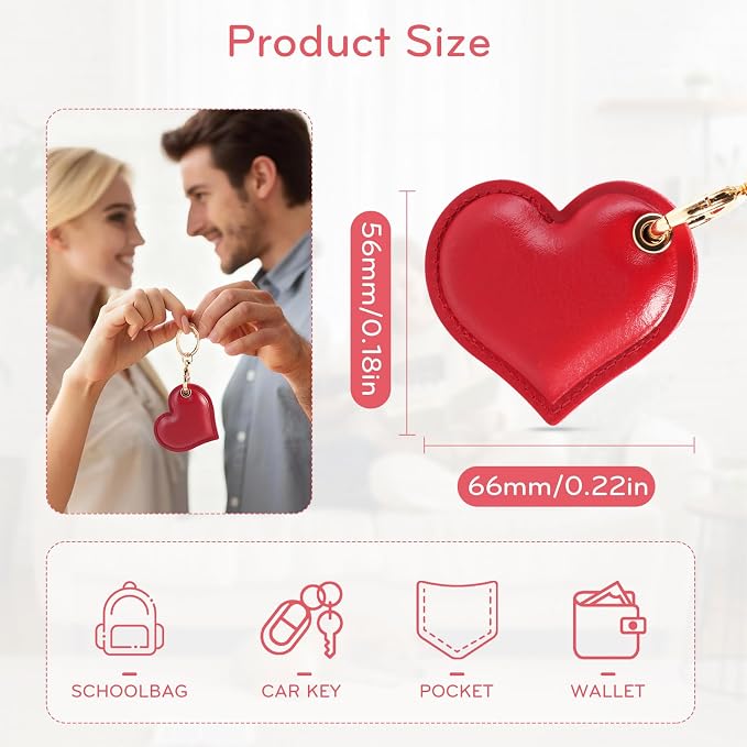 Leather Charm Keychain Holder Case Compatible - Image 3