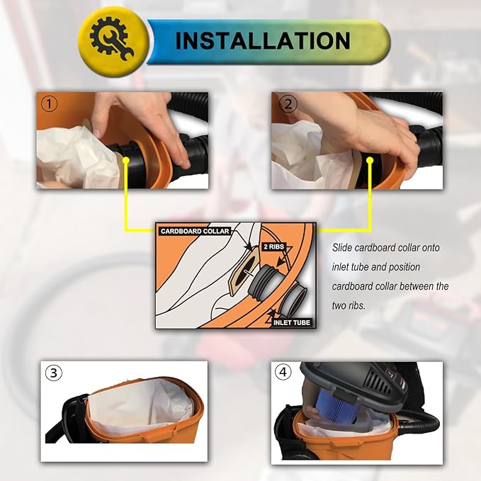 SpaceTent 9 Pack VF3501 Shop Vac Bags Size C, compatible - Image 4