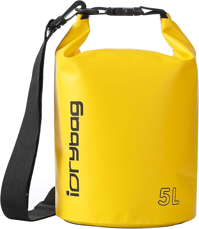 IDRYBAG Dry Bag for Kayaking Waterproof 2L/5L/10L/15L/20L, Small Dry Sack by iDrybag+