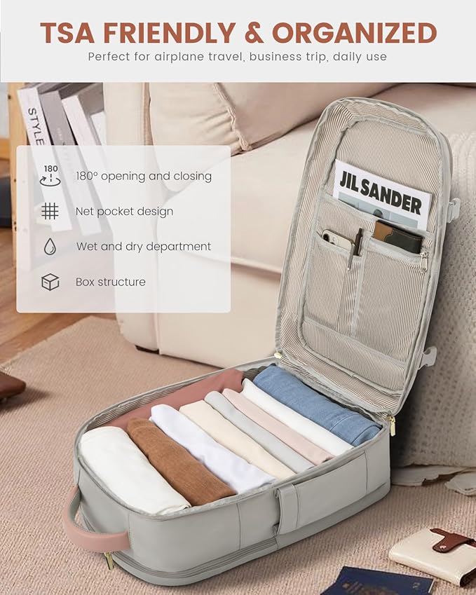 LOVEVOOK Travel Backpack For Women Flight Approved, 50L Large Carry On Backpack - Image 6