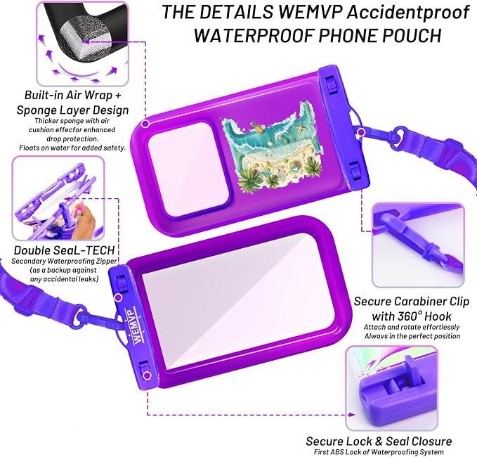 Personalized Initial Waterproof Phone Pouch Case - Image 3