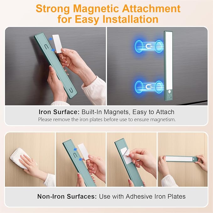 Gritin 10.2inch Under Cabinet Lighting Rechargeable 2 Pack- 3 Color Temps&5 - Image 9