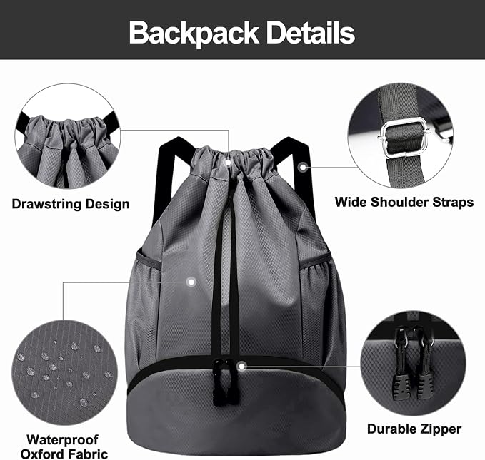 Hoedia Sports Drawstring Backpack - Image 5