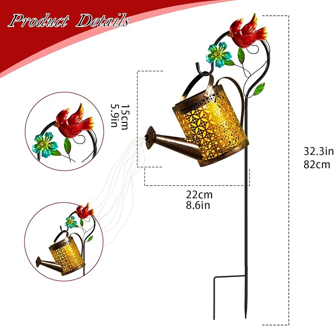 Solar Lanterns Cardinal Granden Decor, Watering Can - Image 4