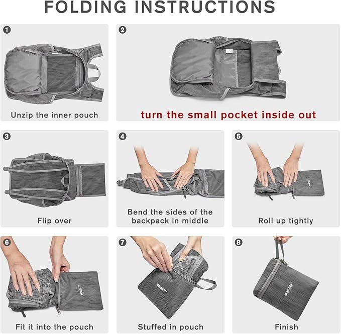 G4Free 10L Hiking Backpack Small Travel Hiking Daypack Lightweight Packable - Image 5