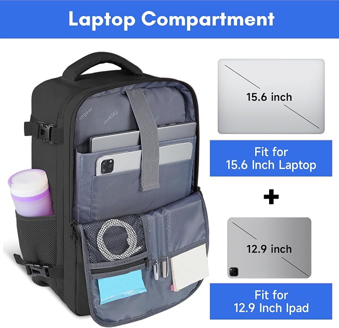 Taygeer Travel Laptop Backpack for Men Women, Airplane Approved Travel Backpack - Image 6