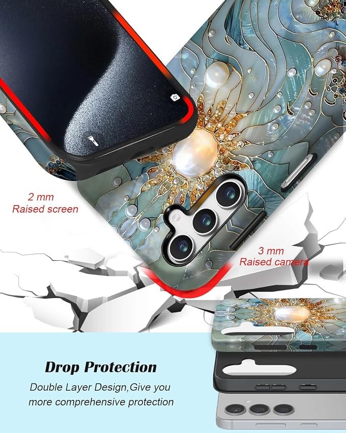 Compatible for Samsung Galaxy A16 5G Case, Dual Layer Heavy Duty 2 in 1 - Image 3
