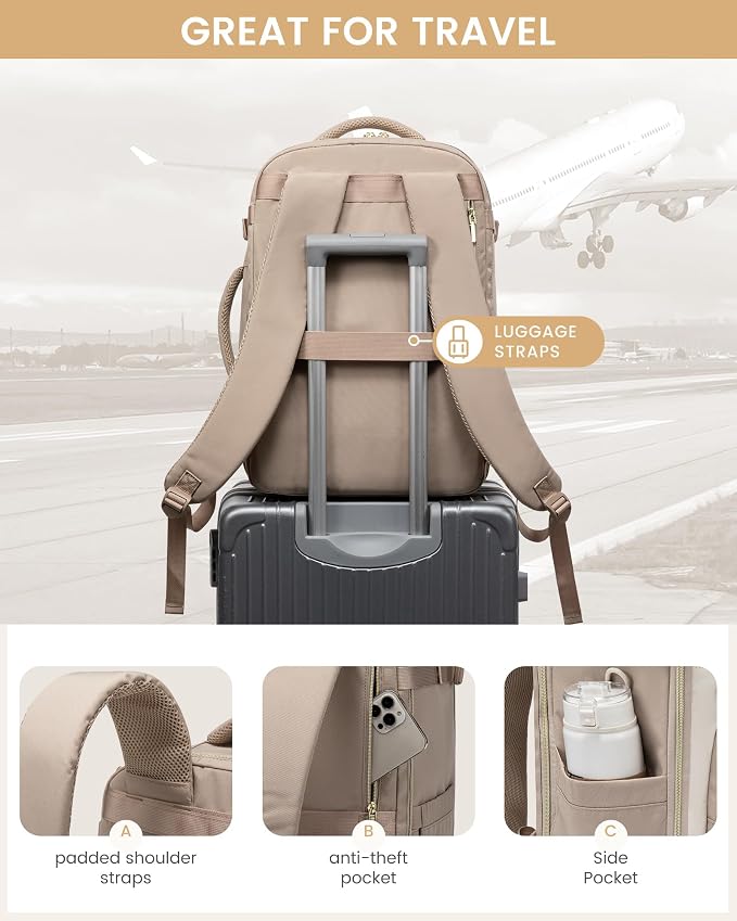 LOVEVOOK Travel Essentials Carry on Backpack 40L Travel Backpack - Image 7