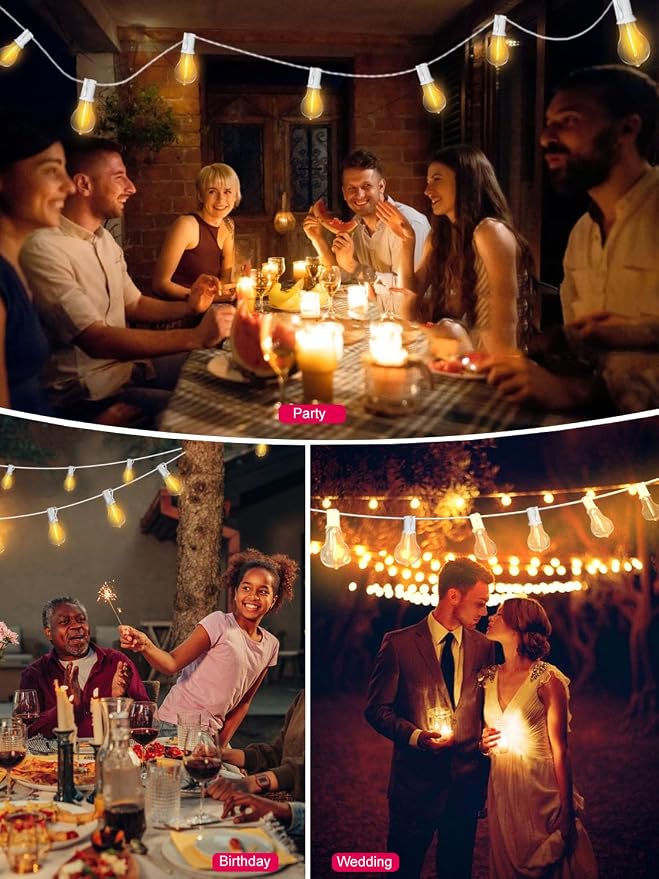 DAMAING Outdoor String Lights 200FT Waterproof Patio Lights - Image 6