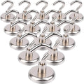 14Pack Magnetic Hooks, 100lbs+ Strong Magnetic Hooks Heavy Duty Rare Earth by MINCIMagnetsManufacturer