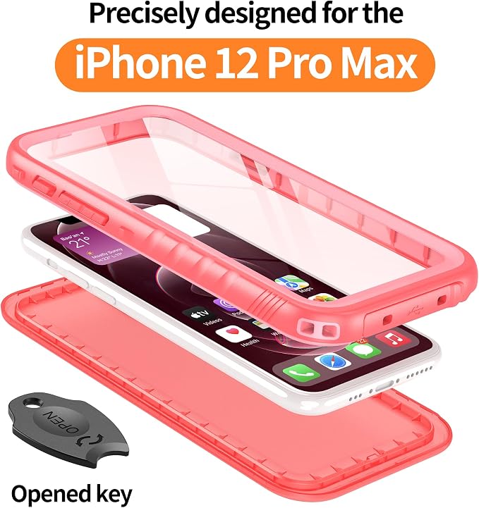 Cozycase Compatible with iPhone 12 Pro Max Case Waterproof, Built-in Screen - Image 11