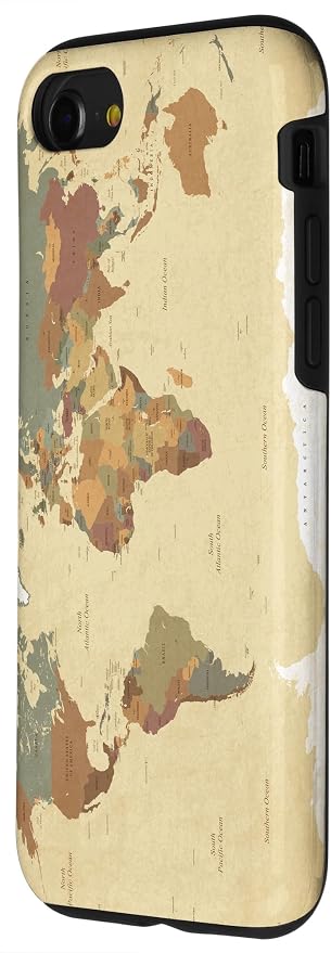 Globe Map Smartphone Cell Cover Gift World Map Pattern Phone Case - Image 2