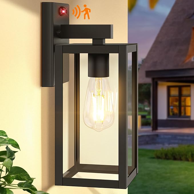 BesLowe Upgraded Motion Sensor Outdoor Wall Light, 13” Dusk to Dawn Porch Light by BringYouBrightFuture