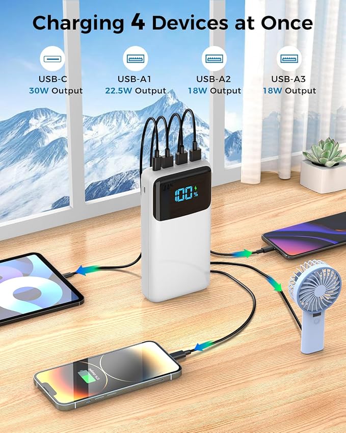 Portable Charger Power Bank 50000mAh, USB-C PD 30W Fast Charging, High Capacity - Image 3