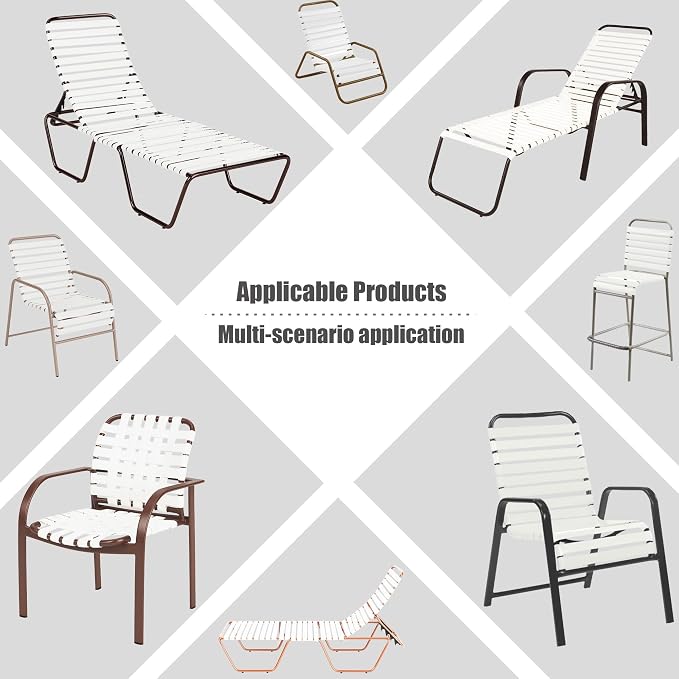 Vinyl Straps for Patio Chair Repair Kit 2'' Wide 10 Ft Long Replacement Straps - Image 6