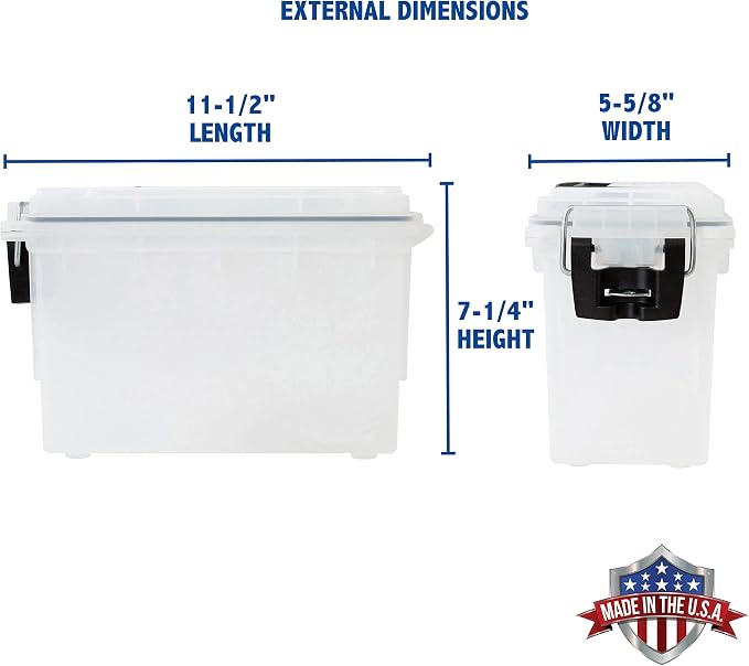 Sheffield 12635 Ammo Storage Box, Stackable .30 Cal Field Boxes, Water and Dust - Image 2