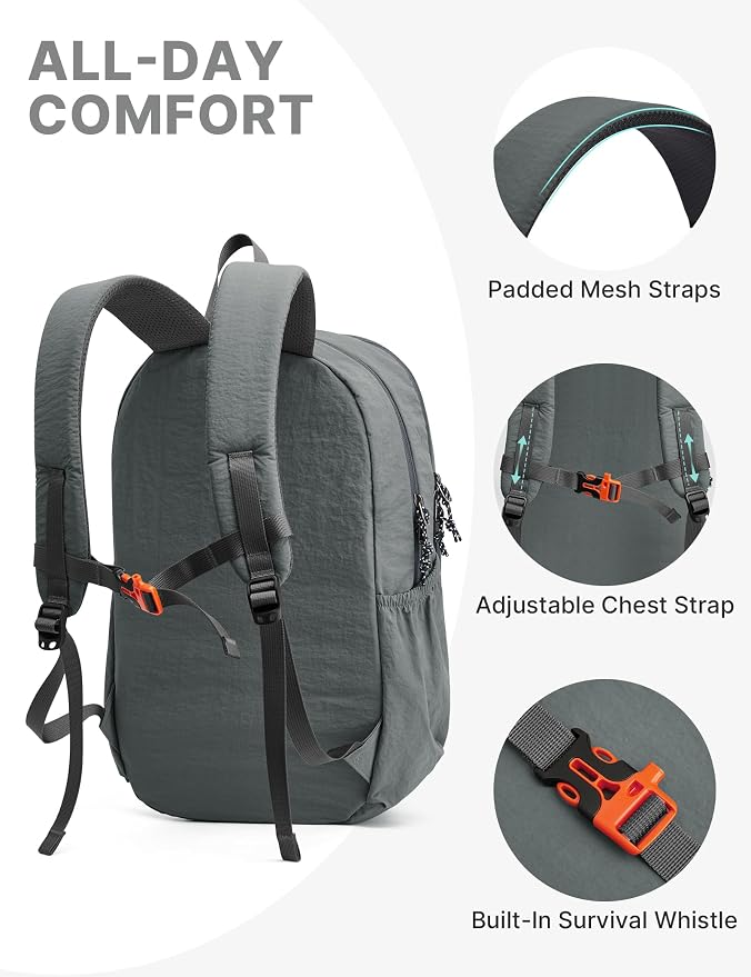G4Free 15L Hiking Backpack Lightweight Small Travel Backpack Casual Daypack - Image 5