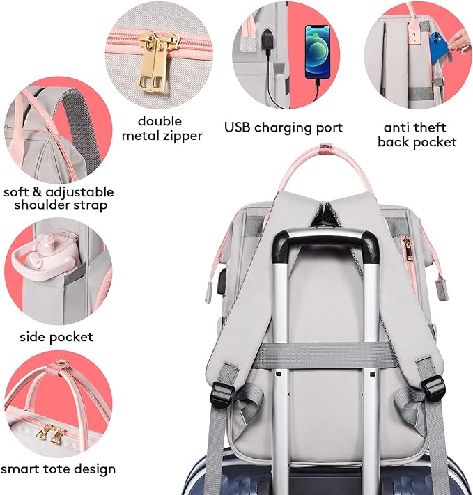 Kaome Lunch Backpack 15.6 Inch Laptop Backpack - Image 5