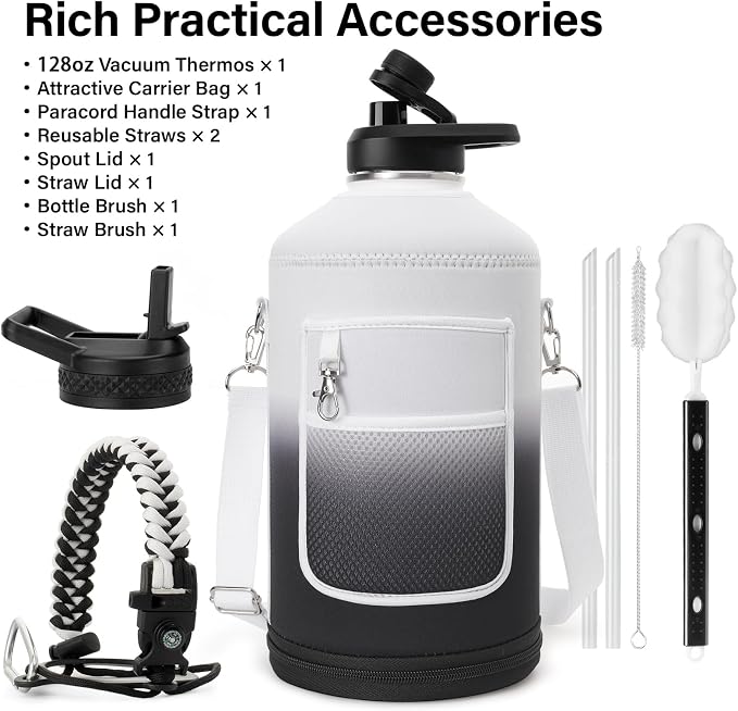 DYSANKY 1 Gallon Insulated Water Bottle | Upgraded Thickened Stainless Steel - Image 2