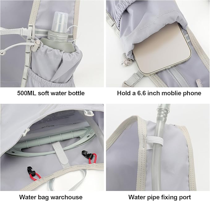 INOXTO Running Hydration Vest Backpack, Lightweight Insulated Pack - Image 2