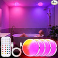4-Pack Rechargeable Shower Light No Wiring, 15 RGBW Color Changeable Waterproof by Unknown