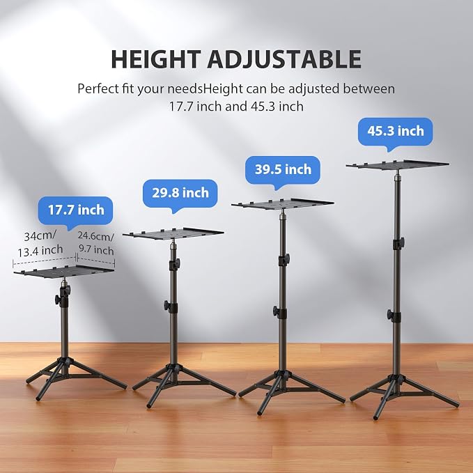 Projector Stand Tripod, Laptop Tripod Stand, Foldable Portable Projector Floor - Image 4